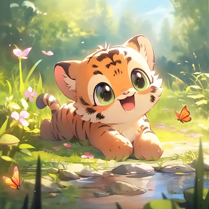 Khám phá ngay bộ ảnh hổ chibi cute cực dễ thương