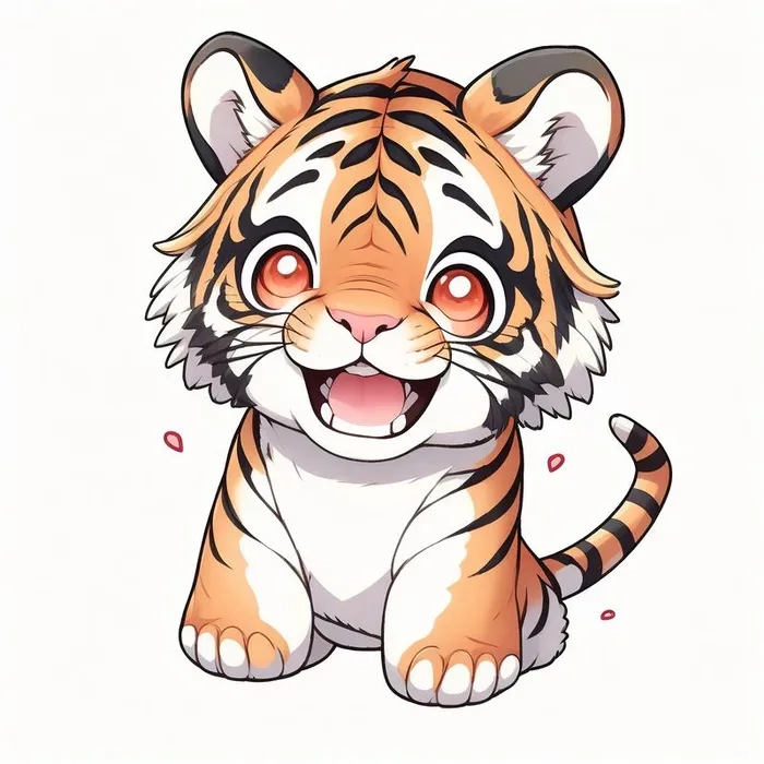 Chiêm ngưỡng vẻ đáng yêu của hổ béo chibi