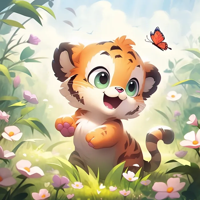 Học cách hình vẽ con hổ chibi siêu đơn giản