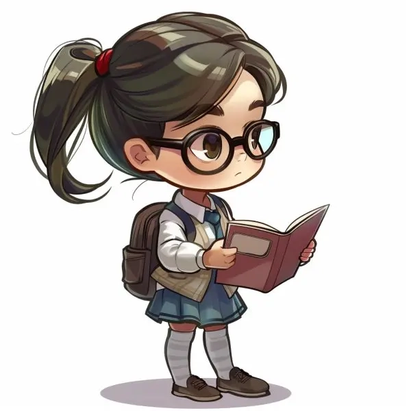 Khoảnh khắc chibi đọc sách siêu đáng yêu