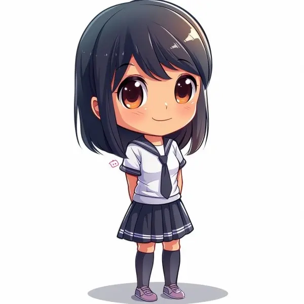 Nguồn cảm hứng từ hình chibi học tập vui nhộn