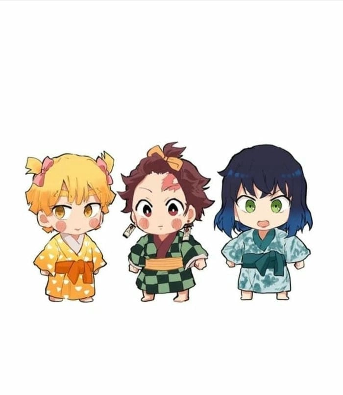 Cặp đôi aoi x inosuke chibi dễ thương gây sốt cộng đồng