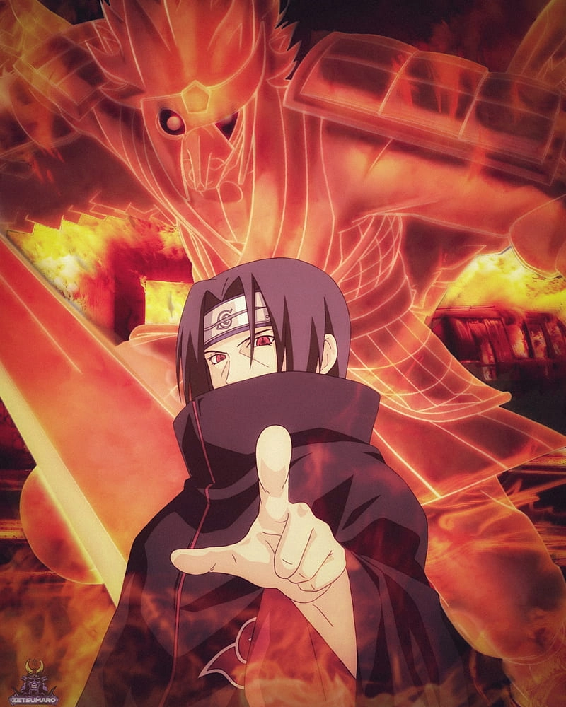 Uchiha Itachi 4K chất lượng sắc nét làm nổi bật thần thái