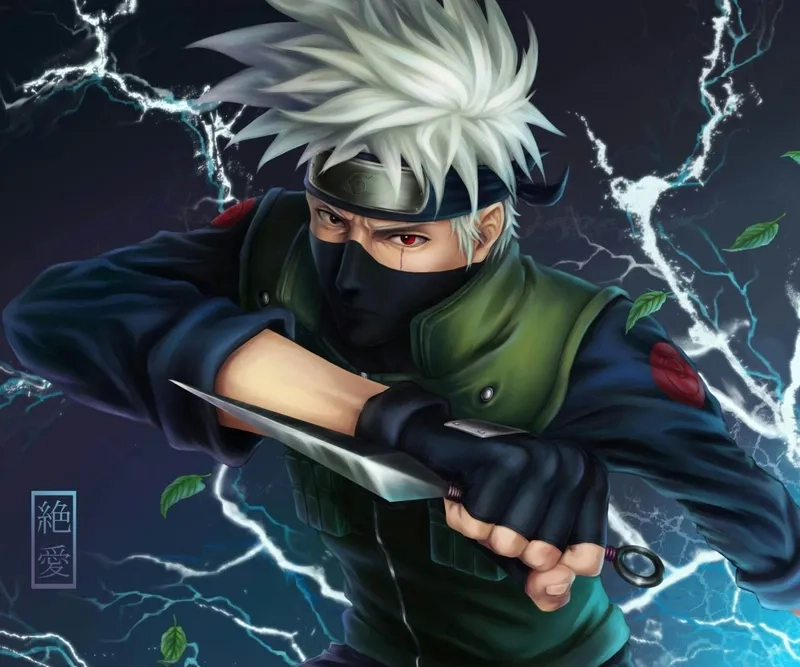 Kakashi 2D hình ảnh sắc nét mang phong cách mạnh mẽ