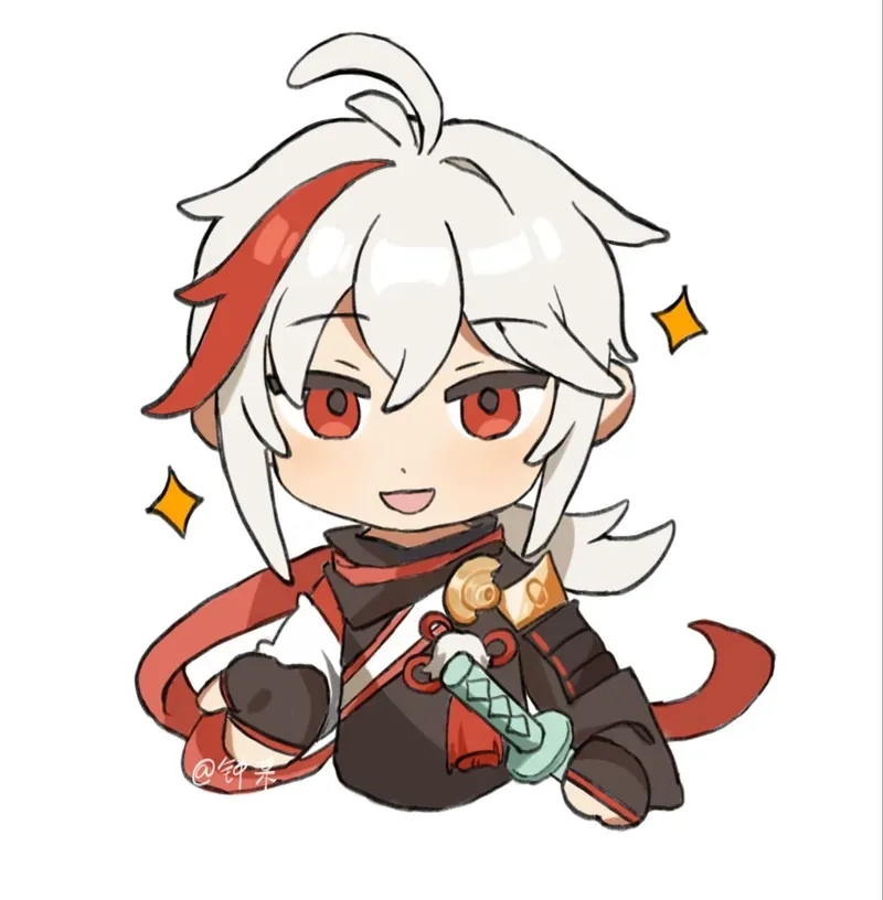 Hình minh họa độc đáo về kazuha toyama chibi