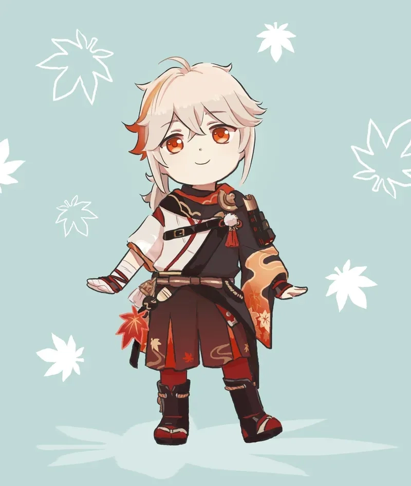 Hình nền cực chất của genshin impact kazuha chibi