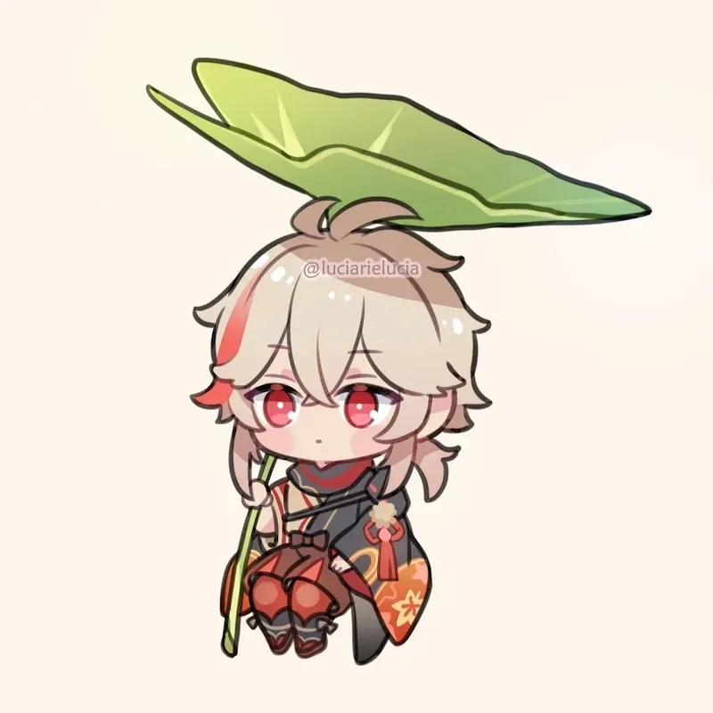 Tải ngay ảnh nền trong suốt kazuha chibi png transparent