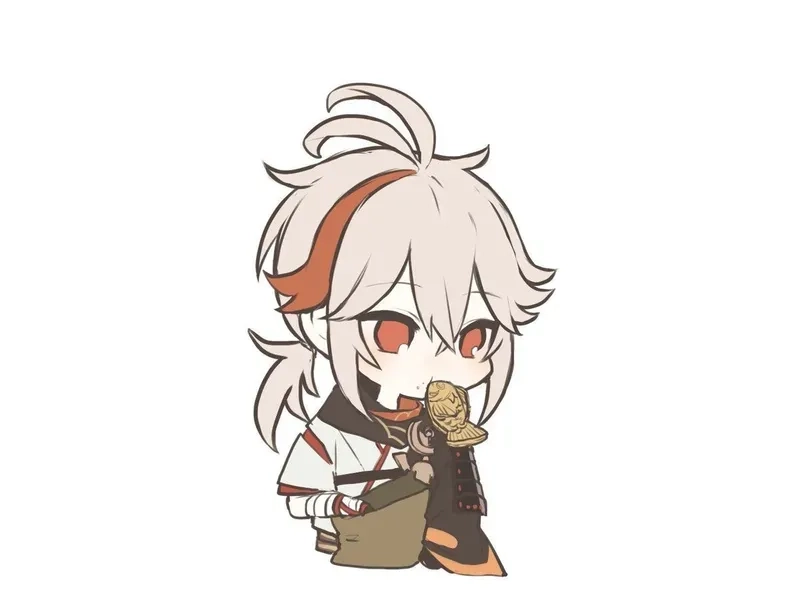 Bộ sưu tập nhãn dán cực dễ thương kazuha chibi sticker
