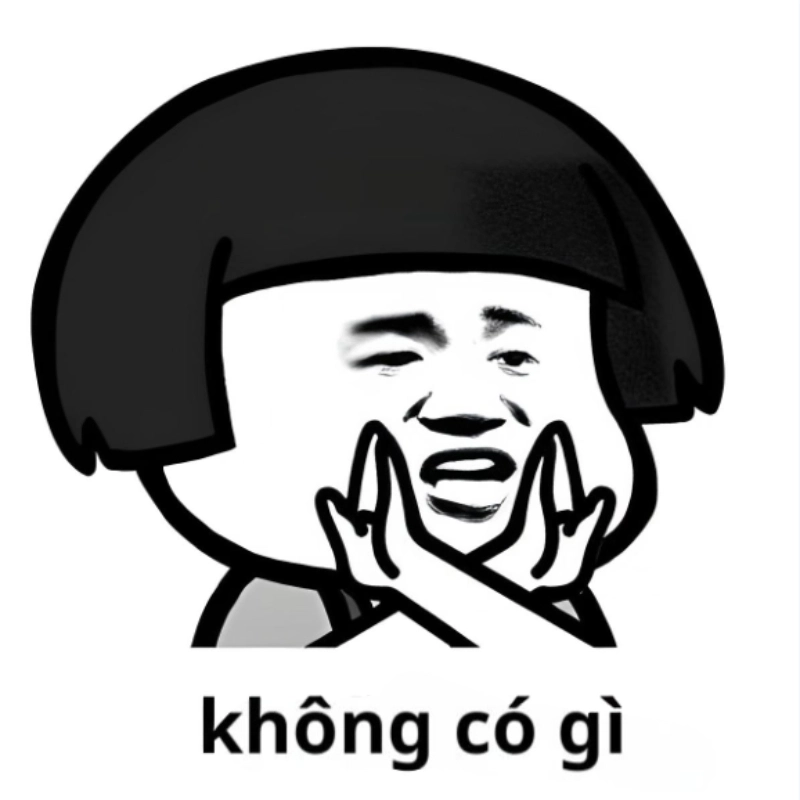 Phản ứng lịch sự với không có chi meme đơn giản mà dễ thương