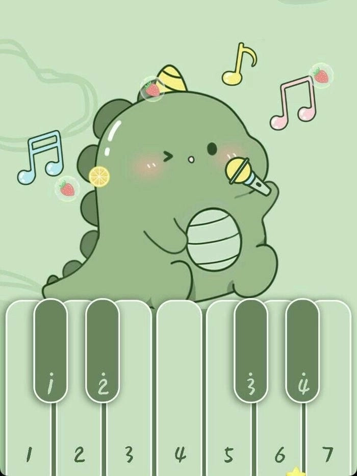 Hình vẽ chibi khung long siêu dễ thương
