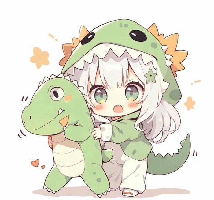 Tạo hình con khủng long chibi cực chất