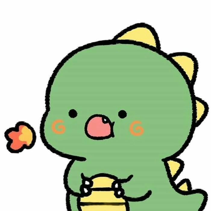 Đáng yêu với khủng long xanh chibi cực chất
