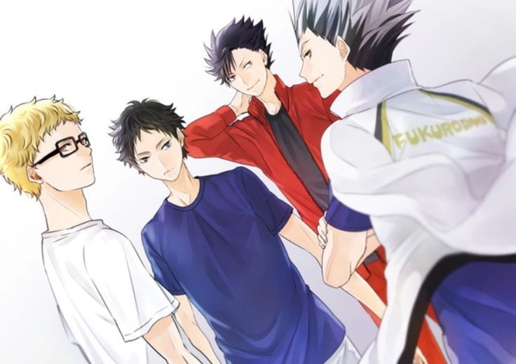 Kuroo X Tsukishima X Bokuto X Akaashi Manga câu chuyện thú vị giữa bốn tuyển thủ tài năng