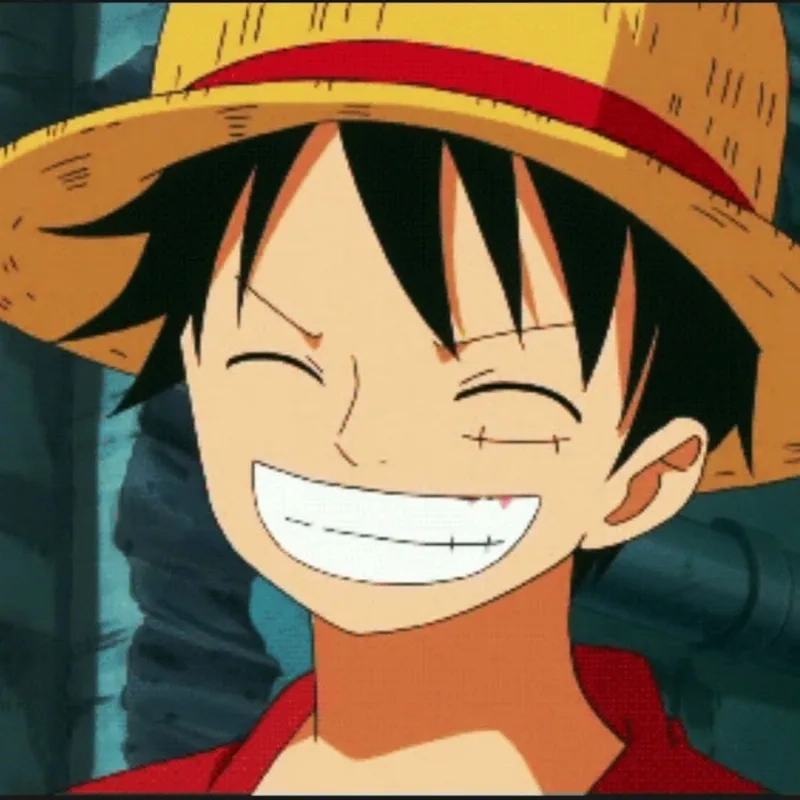 Luffy Cười nụ cười rạng rỡ bất chấp mọi khó khăn thử thách trên hành trình phiêu lưu