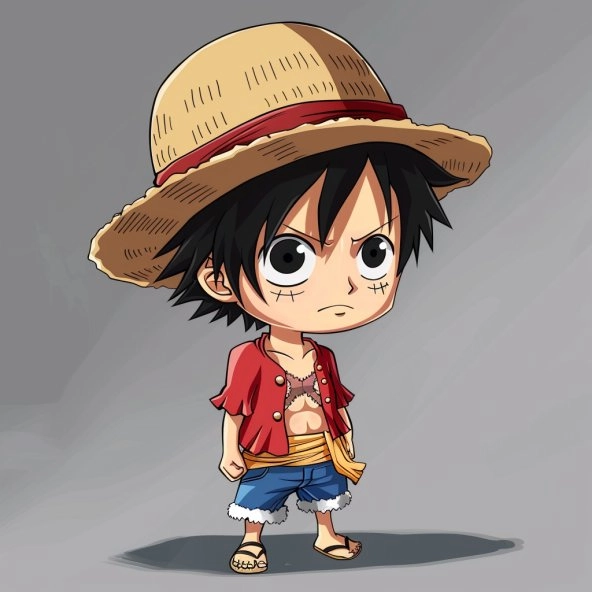 Hình ảnh luffy wano chibi đầy phong cách