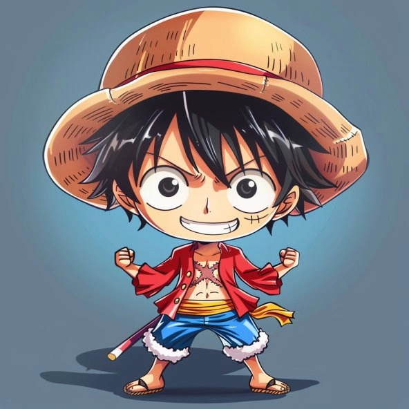 Bộ ba huyền thoại ace sabo luffy chibi
