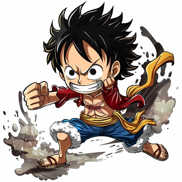 Hình luffy gear 5 nika chibi mới nhất