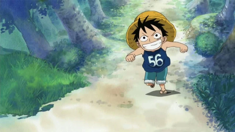 Luffy hồi nhỏ cậu bé đội mũ rơm với khát vọng vươn ra biển lớn