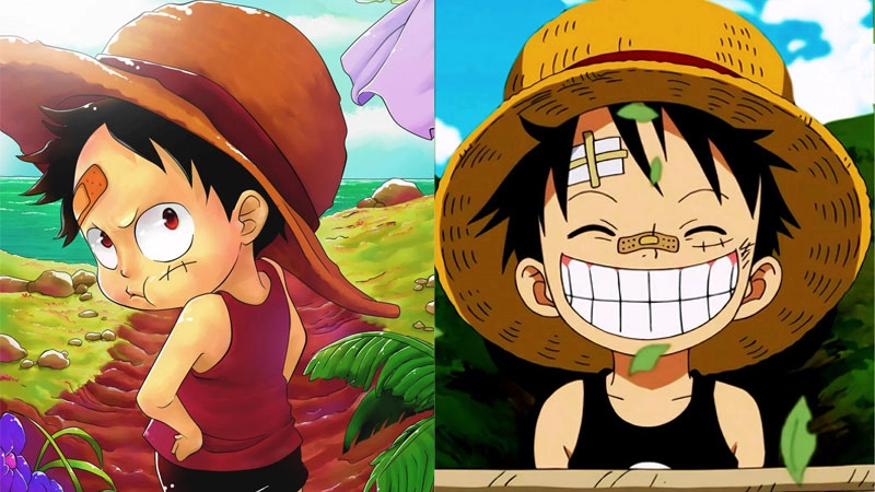 Luffy còn nhỏ đã nuôi mộng chinh phục đại dương rộng lớn