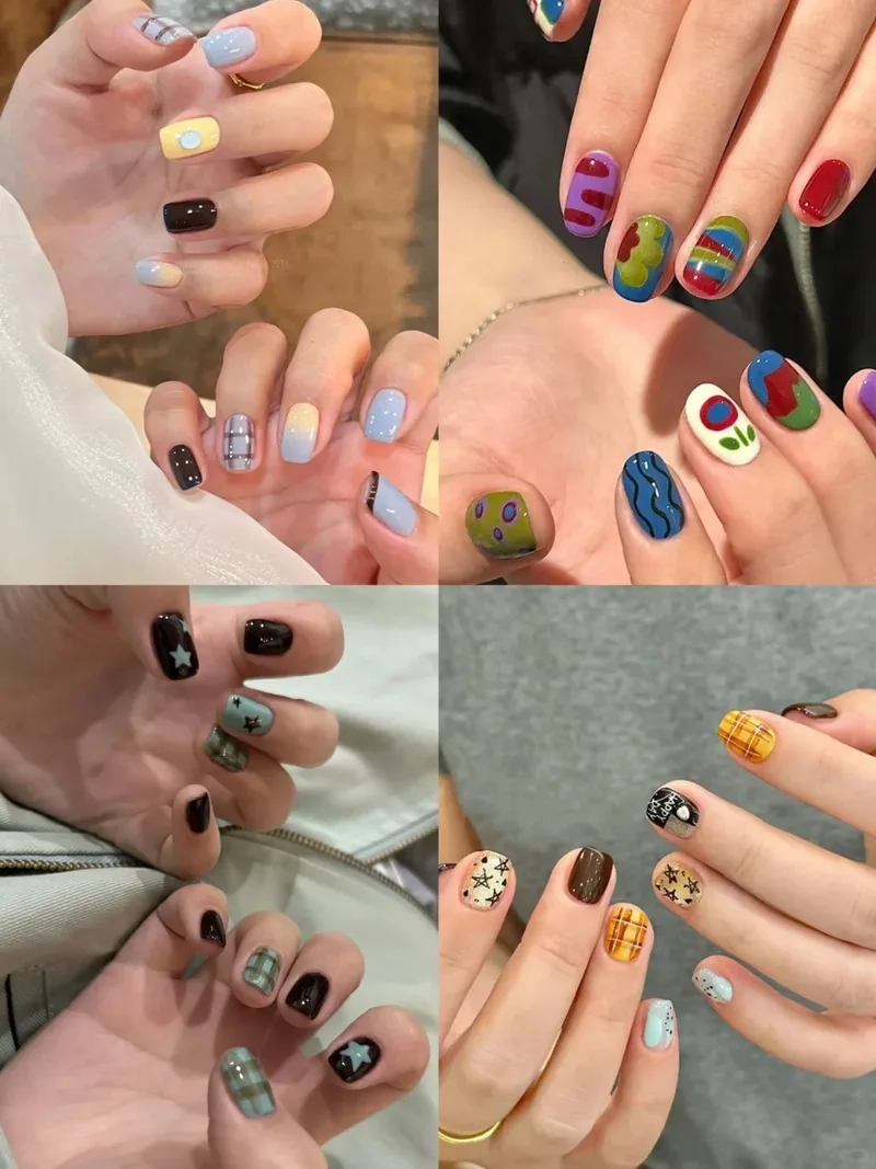 Mẫu nail ngắn đơn giản nàng yêu thích sự tối giản