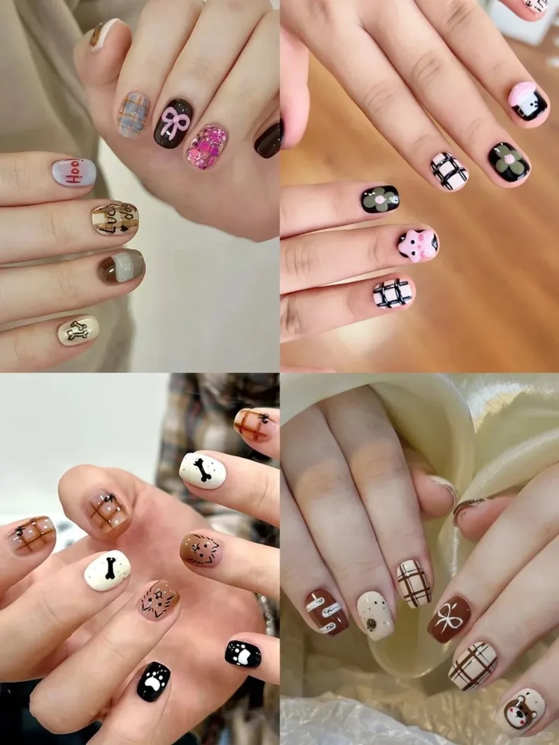 Mẫu nail đơn giản móng ngắn hot trend nàng nên thử