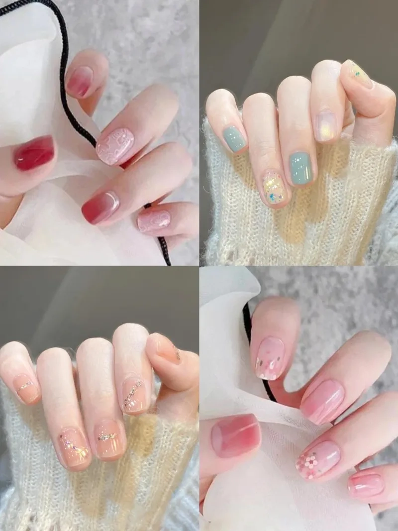 Mẫu nail xinh nhẹ nhàng nàng yêu thích sự dịu dàng