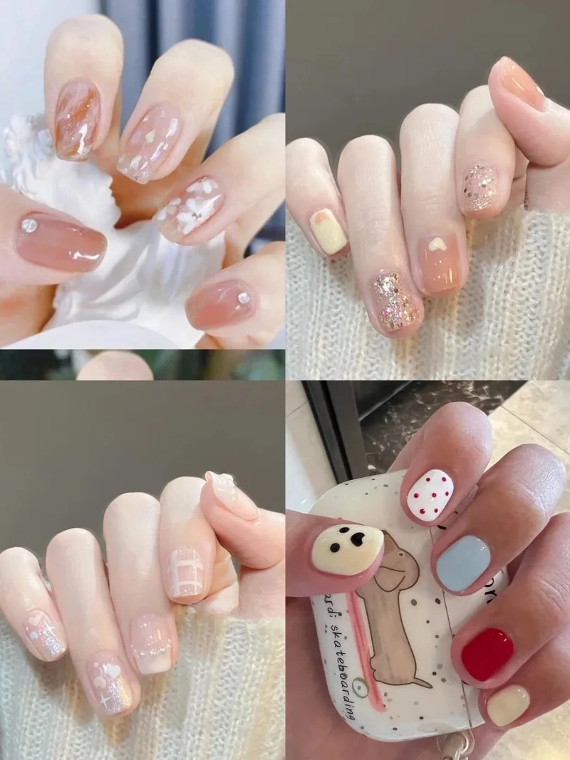 Mẫu nail đắp bột đẹp đơn giản hot trend 2025