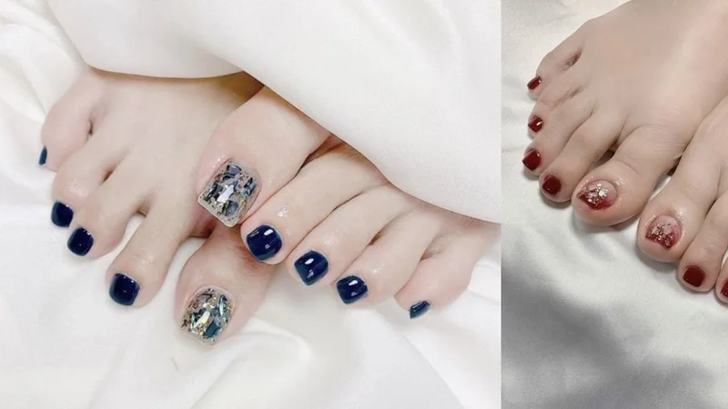 Mẫu móng chân xà cừ đẹp giúp nàng tỏa sáng trong mọi ánh nhìn