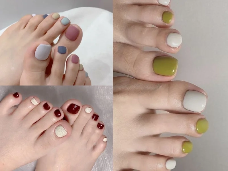 Những bộ móng chân sơn gel đẹp giúp nàng thêm phần nổi bật