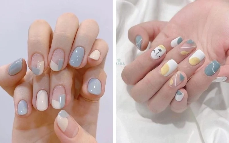 Nail nhẹ nhàng đơn giản phù hợp với phong cách thanh lịch