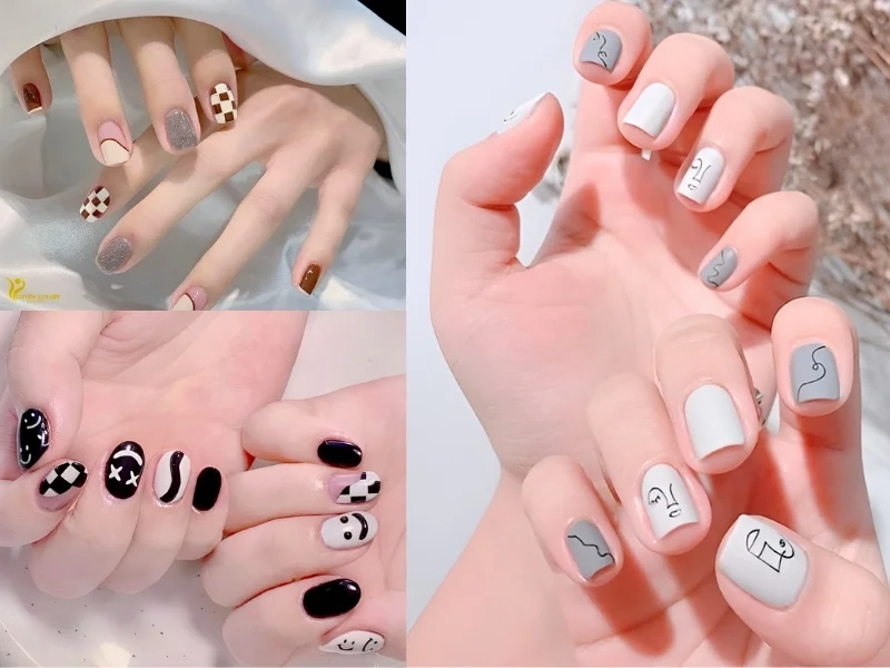 Mẫu móng tay ngắn xinh giúp nàng có đôi tay tinh tế