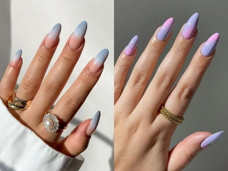 Màu móng nhọn đơn giản nhưng vẫn đầy cuốn hút