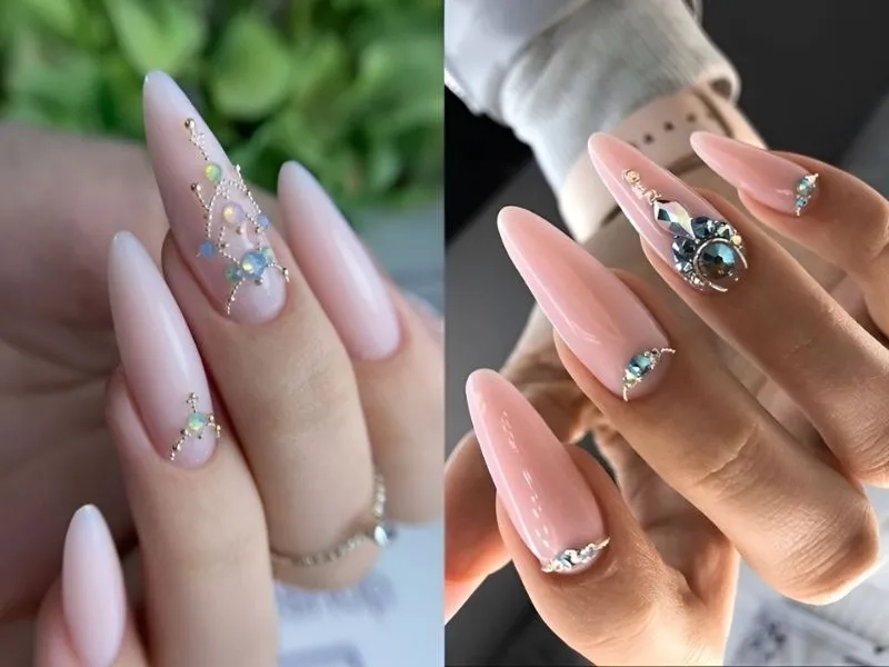 Nail đơn giản sang nhưng vẫn không kém phần tinh tế