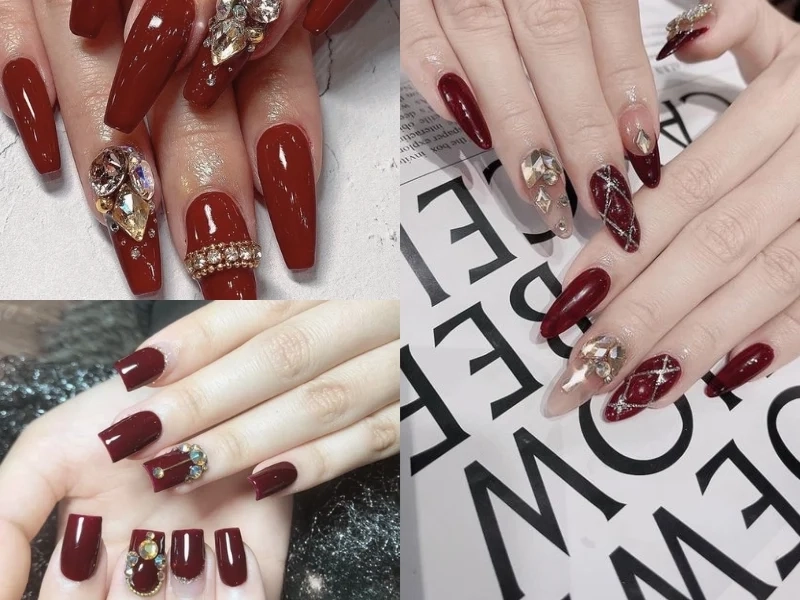 Sang chảnh mẫu nail đẹp màu đỏ cuốn hút mọi ánh nhìn