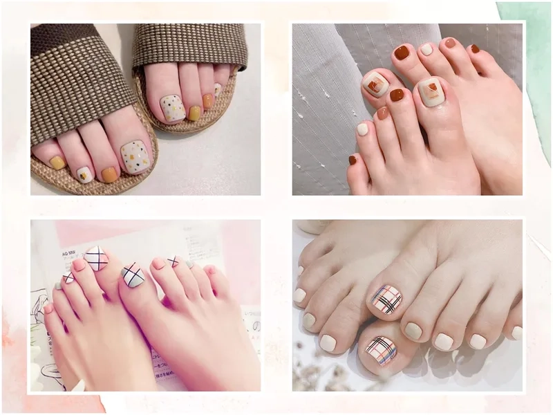 Màu nail sáng da chân giúp tôn lên đôi chân xinh