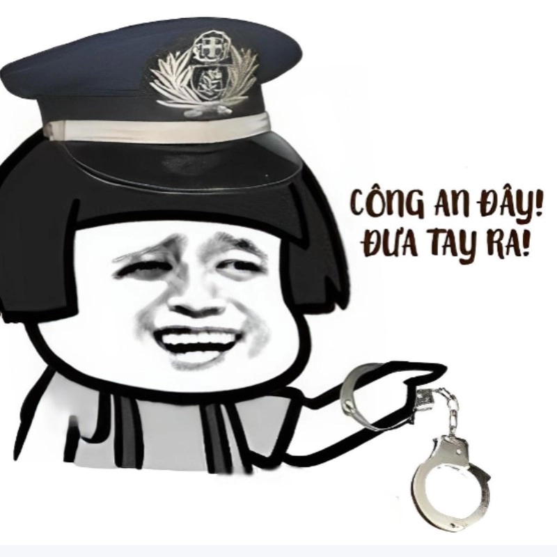 Cảnh báo meme công an đây, không ai thoát khỏi ánh mắt nghiêm túc