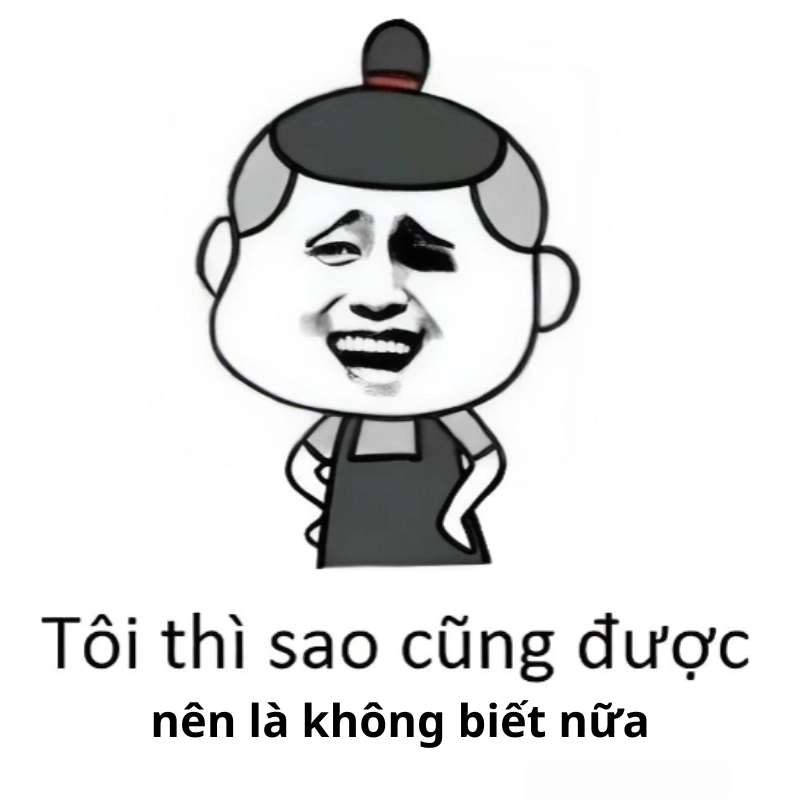 Khi bạn hoàn toàn bế tắc meme không biết nữa