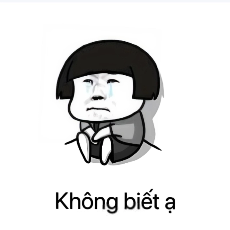 Trạng thái bối rối với meme không biết