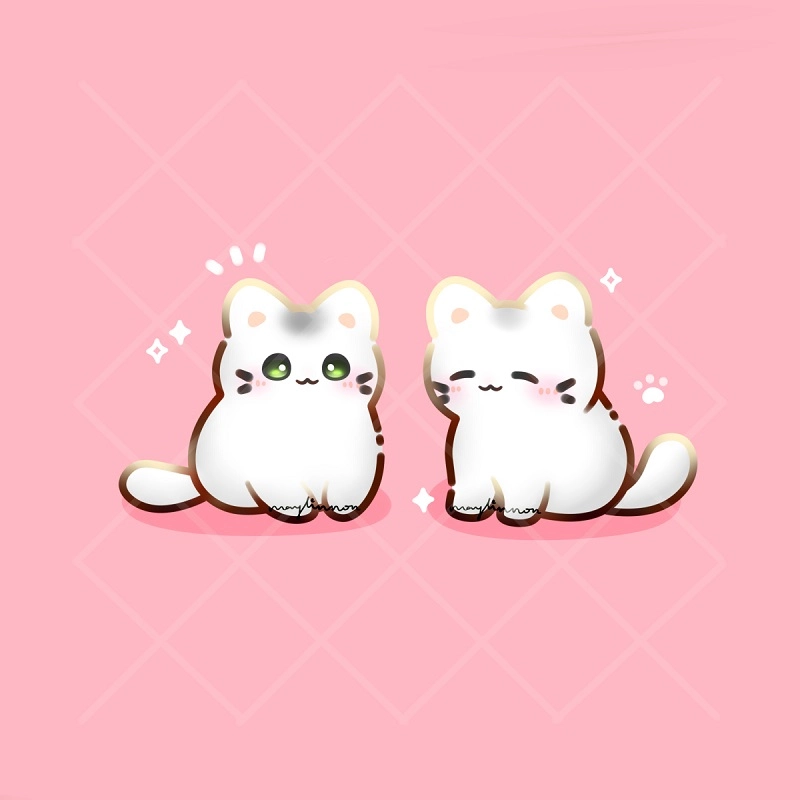 Siêu dễ thương với hình con mèo chibi cute