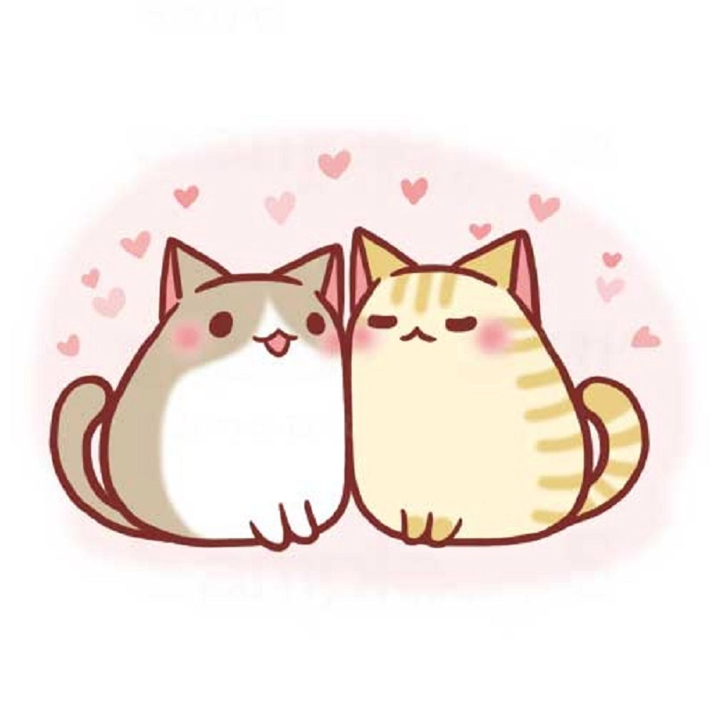 Ngắm hình nền mèo cute chibi xinh xắn