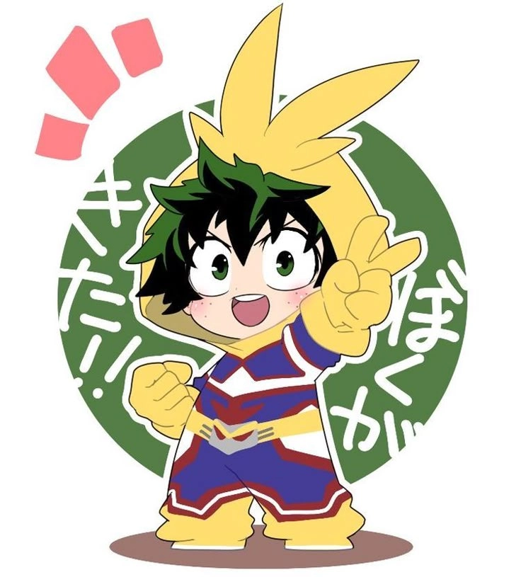 Deku chibi phiên bản đáng yêu của người hùng One For All