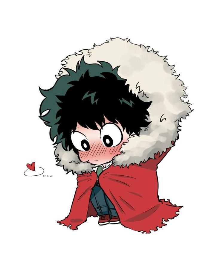 Izuku chibi nét vẽ nhỏ nhắn nhưng toát lên tinh thần anh hùng