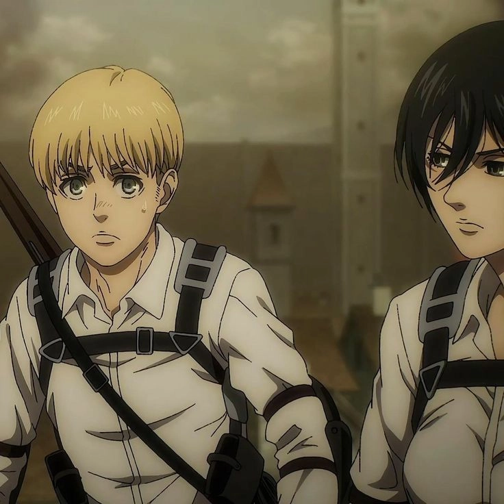 Armin x Mikasa tình bạn bền chặt giữa chiến loạn
