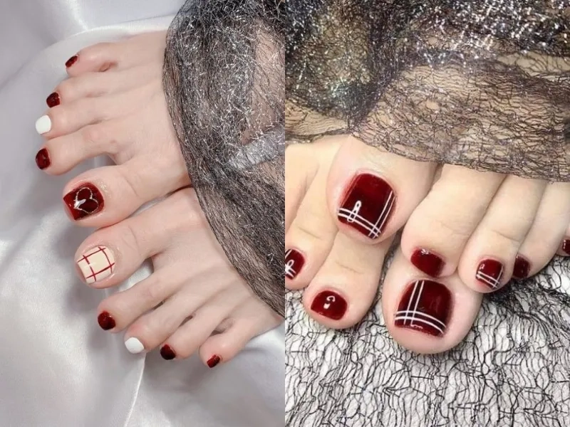 Những mẫu móng chân ngày tết đẹp không thể bỏ lỡ