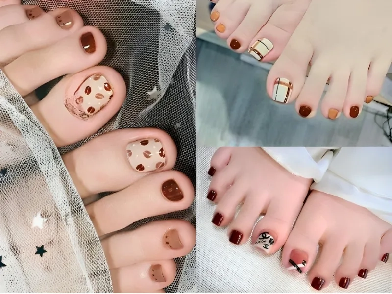 Kiểu sơn gel móng chân màu đỏ sang trọng và quý phái