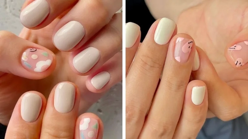 Mẫu vẽ móng đơn giản giúp nàng luôn xinh xắn