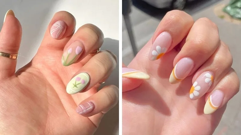 Nail tay vẽ đơn giản giúp nàng tự tin khoe cá tính