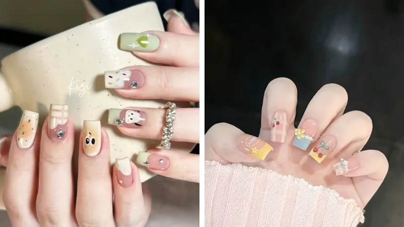 Mẫu nail vẽ đơn giản giúp nàng luôn nổi bật