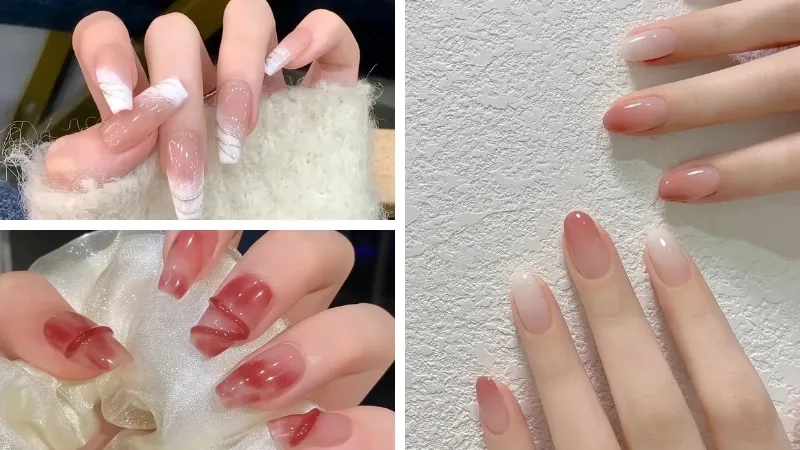 Nail xinh hồng giúp nàng thêm phần đáng yêu