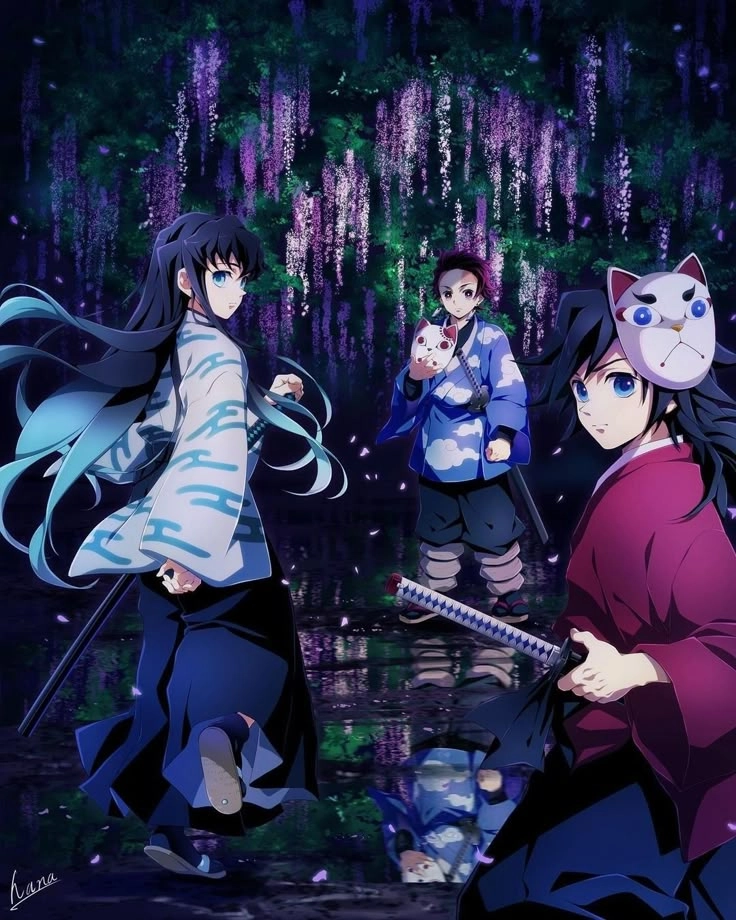 Giyuu x Tanjiro x Muichiro bộ ba kiếm sĩ mạnh mẽ